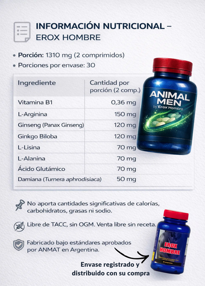 Animal Men Potente Suplemento para Hombres